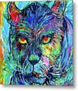 Panther Stare Stage One Metal Print