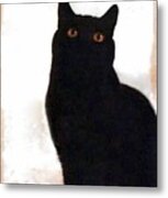 Panther The British Shorthair Cat Metal Print