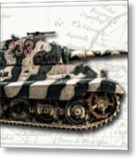Panzer Tiger Ii Side W Bg Metal Print