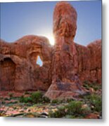 Parade Of Elephants In Arches National Park Metal Print