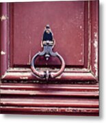 Paris Door Knocker Metal Print