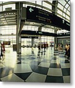 Passengers At An Airport, Ohare Metal Print