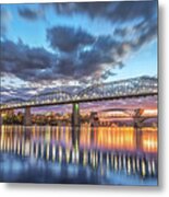 Passing Clouds Above Chattanooga Pano Metal Print