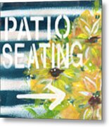 Patio Seating- By Linda Woods Metal Print