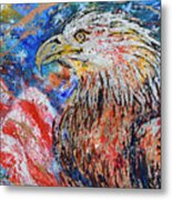 Patriotic Eagle Metal Print