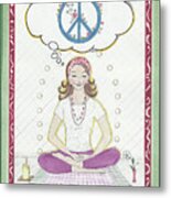 Peace Meditation Metal Print