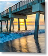 Peaceful Surf Panorama Metal Print