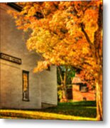 Peacham Town Hall - Vermont In Autumn Metal Print