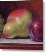 Pear And Plum Metal Print