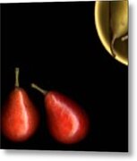 Pears And Bowl Metal Print