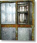 Peeping Inside Factory Hall - Urban Decay Metal Print