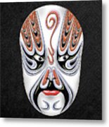Peking Opera Face-paint Masks - Chong Houhu Metal Print