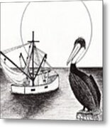 Pelican Fishing Paradise C1 Metal Print