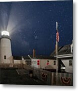 Pemaquid Point Light Flare Metal Print