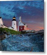 Pemaquid Point Lighthouse At Dawn 2 Metal Print