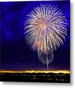 Perfect Fire Works Metal Print