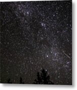 Perseid Meteor And Milky Way Metal Print