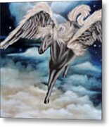 Perseus The Pegasus Metal Print