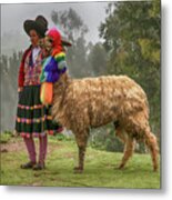 Peruvian Llama Metal Print