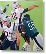 Philadelphia Eagles Strip-sack Of Tom Brady In Super Bowl Lii Metal Print