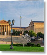 Philadelphia Sights - The Museum Of Art Panorama Metal Print