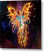 Phoenix Rising Constellation Metal Print