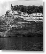 Pictured Rocks National Lakeshore 20 Bw Metal Print