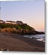 Pigeon Point Lighthouse At Sunset Metal Print