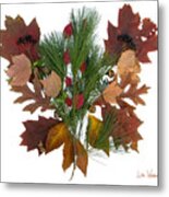 Pine And Leaf Bouquet Metal Print