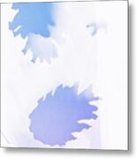 Pine Cones Pastel Blue Metal Print