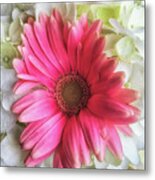 Pink And White Bouquet Metal Print