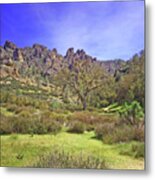 Pinnacles National Park Watercolor Metal Print