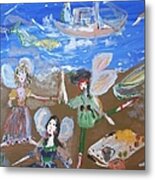 Pirate Fairies Metal Print