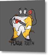 Plaque Tooth T-shirt Metal Print