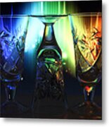 Play Of Glass And Colors Metal Print