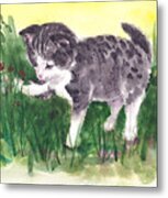 Playful Kitten Metal Print