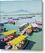 Pleasure Boats On Lake Chapala Metal Print