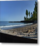 Point Betsie Rock Art Metal Print