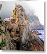 Point Lobos In Fog Metal Print