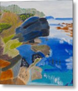 Cliffs Of Point Lobos Ca Metal Print