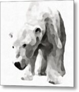 Polar Bear Painting Metal Print