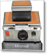 Polaroid Sx70 On White Metal Print