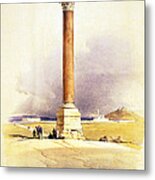 Pompeys Pillar, Ancient Roman Monolith Metal Print