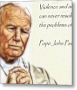 Pope John Paul Ii Metal Print