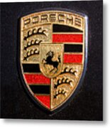 Porsche Emblem -211c Metal Print
