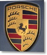 Porsche Emblem Metal Print