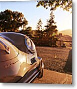 Porsche Sundown Metal Print