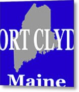 Port Clyde Maine State City And Town Pride Metal Print