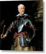 Portrait Of A Man In Armor #2 Metal Print