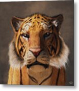 Portrait Of A Tiger Metal Print